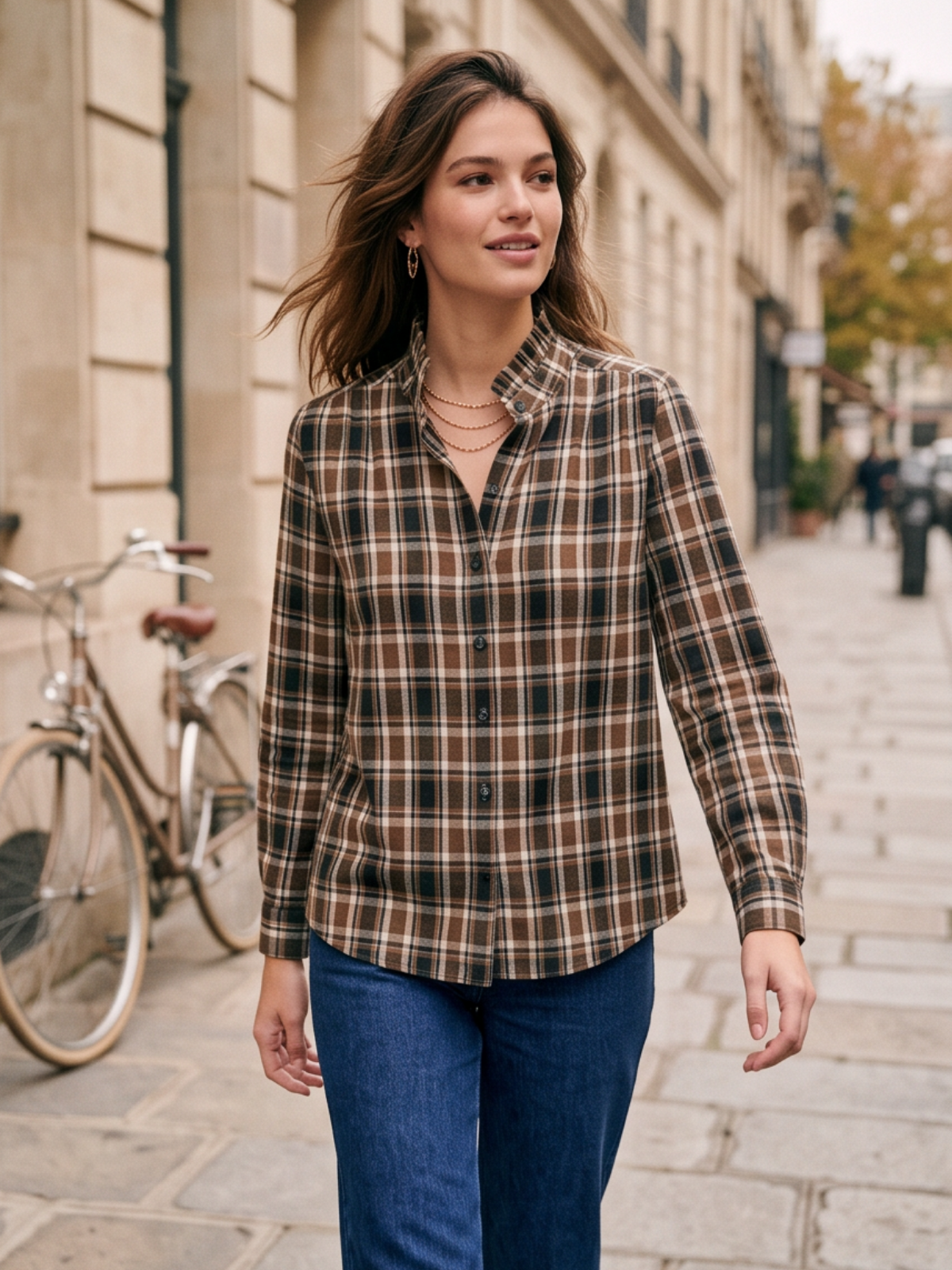 Chemise Ludivine - Carreaux Marron