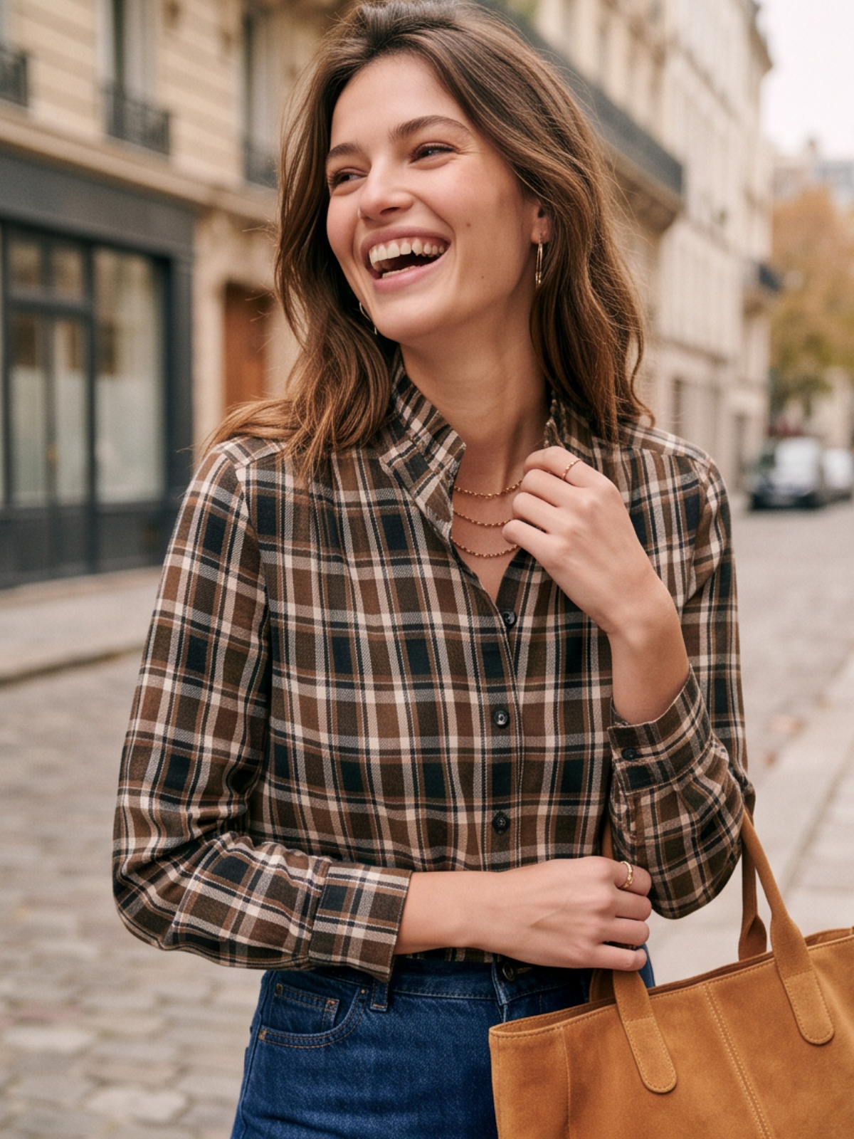 Chemise Ludivine - Carreaux Marron