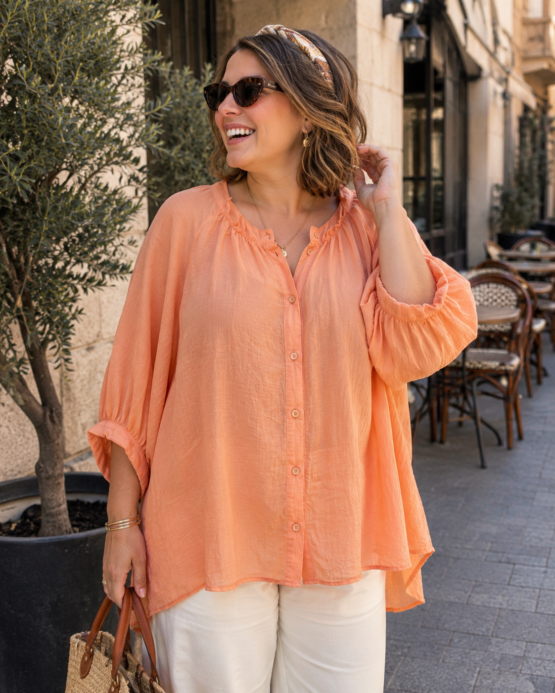 Chemise Manches Bouffantes TU 44-50