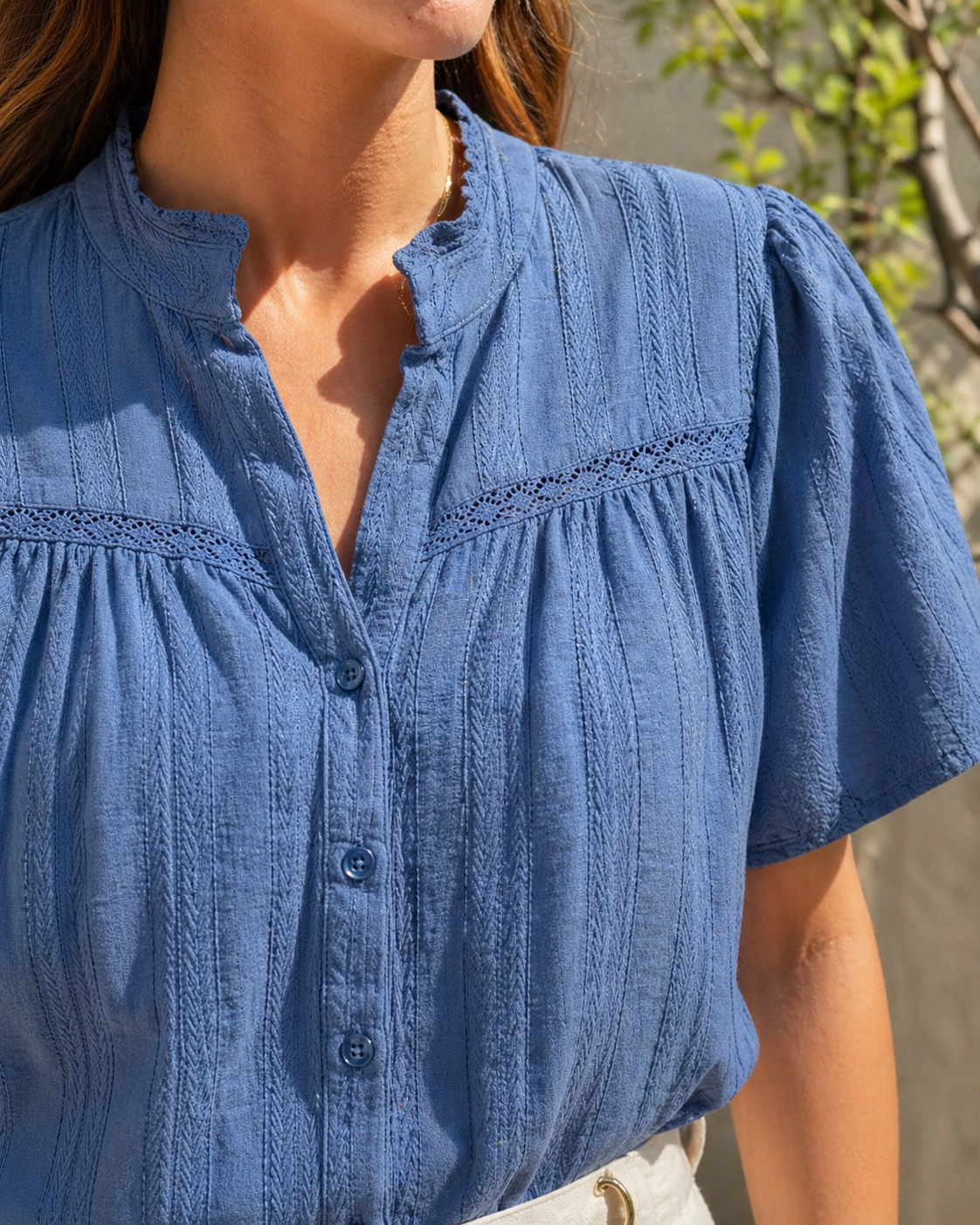 Chemise Manches Courtes Texturée