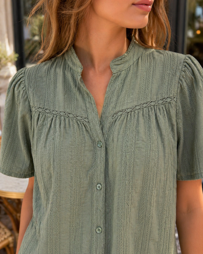 Chemise Manches Courtes Texturée