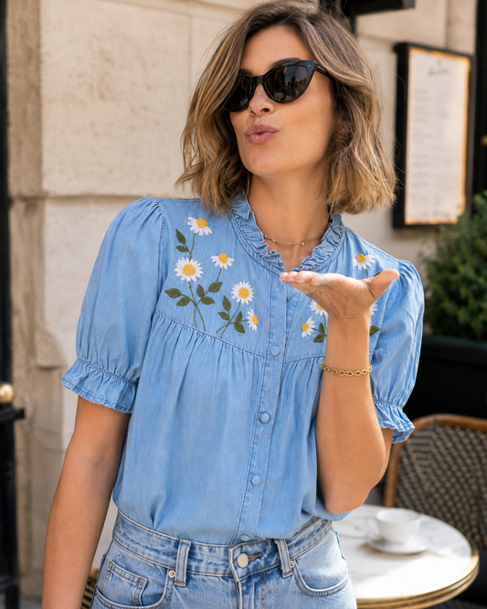 Chemise Marguerites Coton