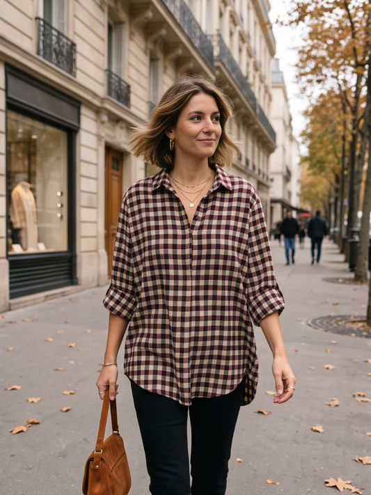Chemise Nine - Carreaux Bordeaux