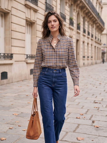 Chemise Noémie - Carreaux Choco