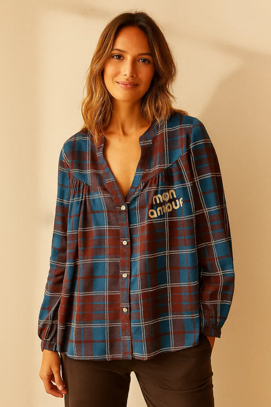 Chemise Rayée Carreaux Vintage