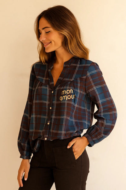 Chemise Rayée Carreaux Vintage