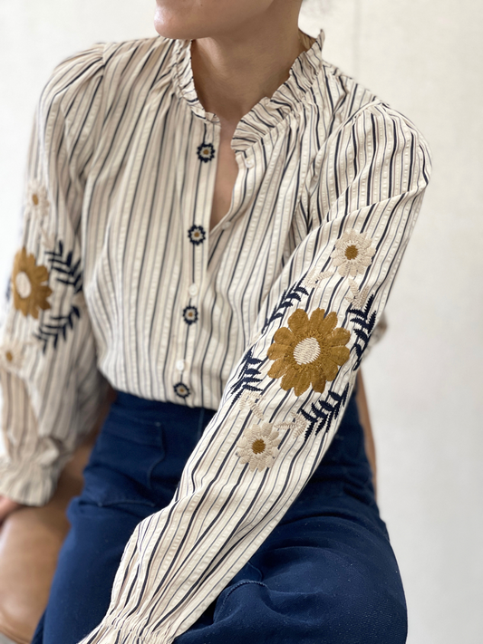 Chemise Rayures Florales