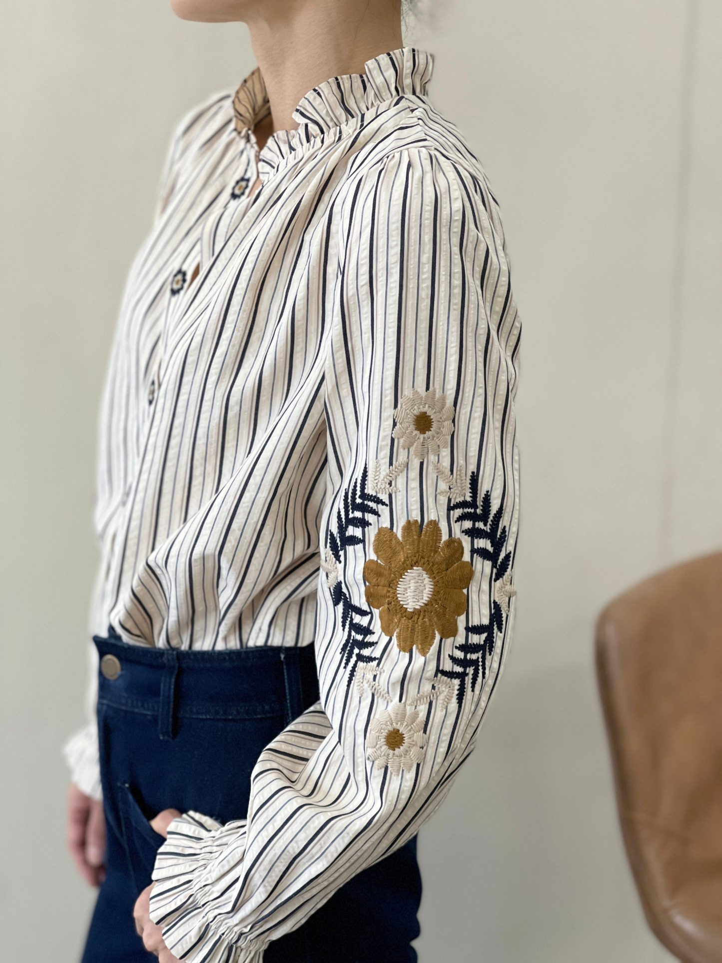 Chemise Rayures Florales
