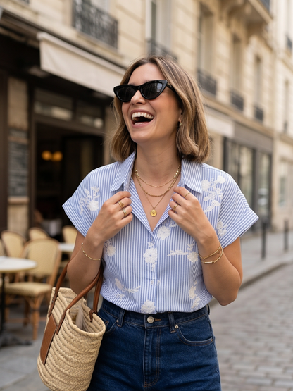 Chemise Rayures Imprimé Floral