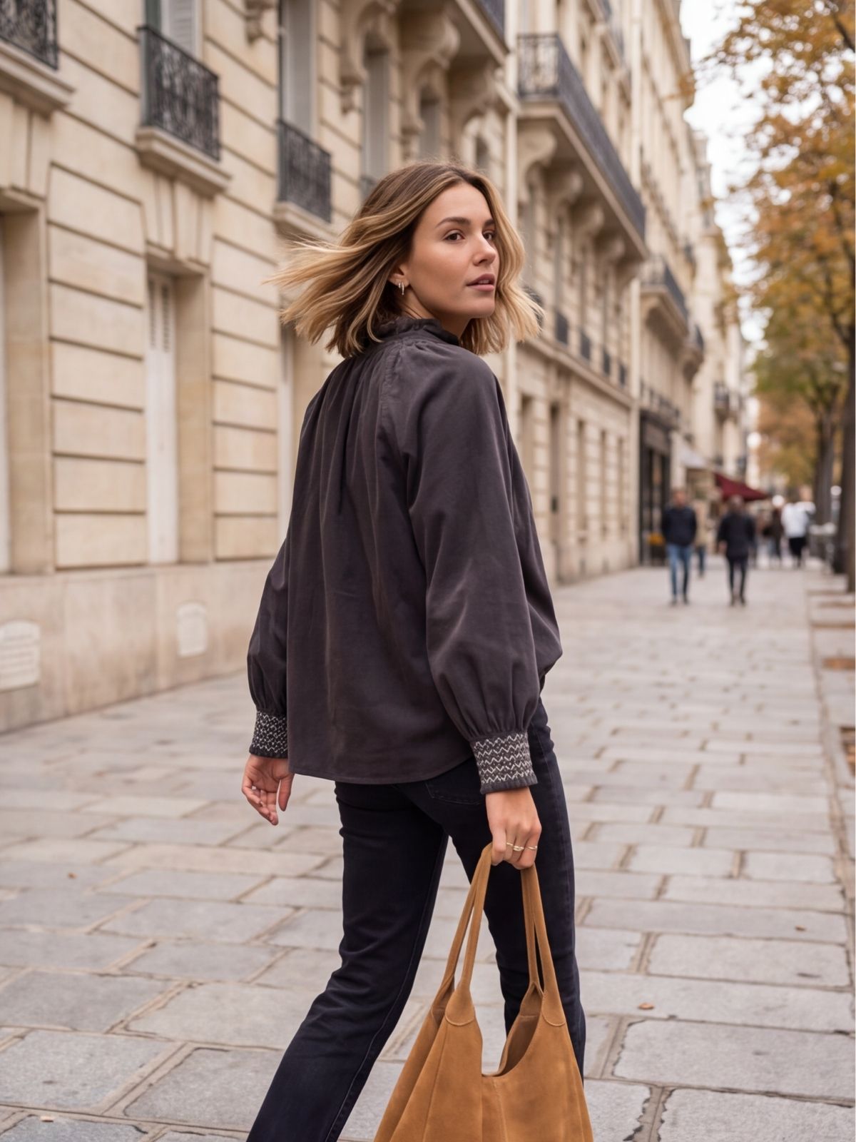 Chemise Victoire - Velours Côtelé Smocké