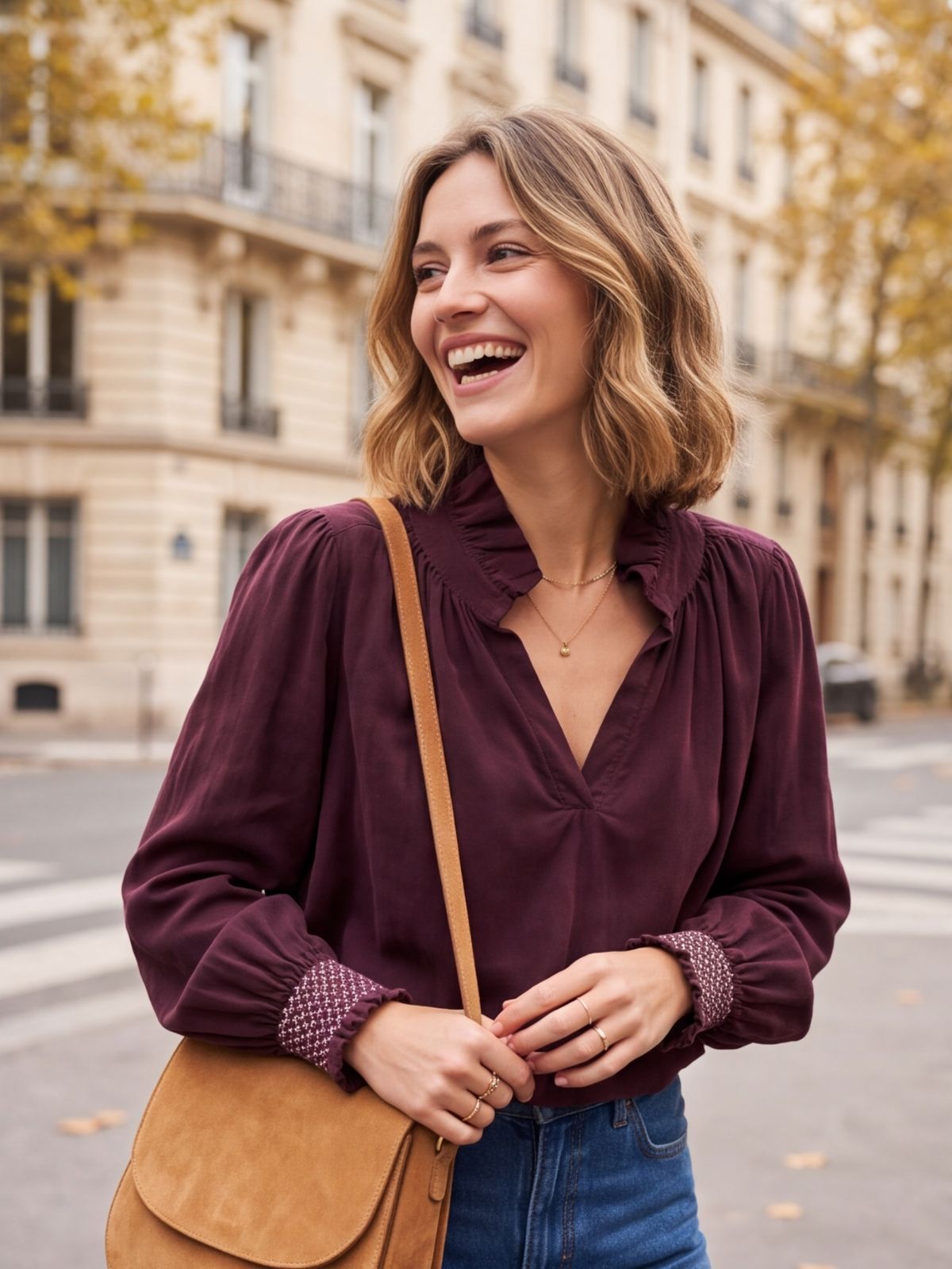 Chemise Victoire - Velours Côtelé Smocké