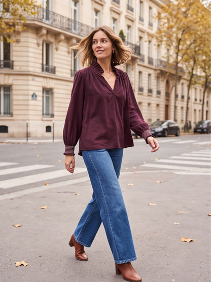 Chemise Victoire - Velours Côtelé Smocké