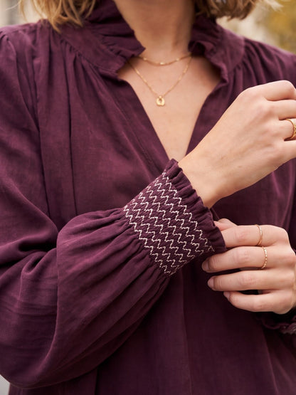 Chemise Victoire - Velours Côtelé Smocké