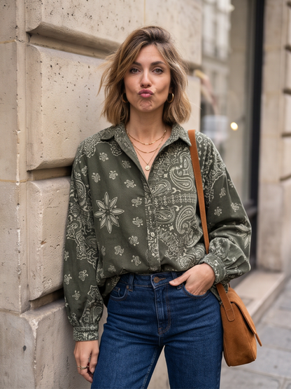 Chemise Zéphyrine - Velours Bandana