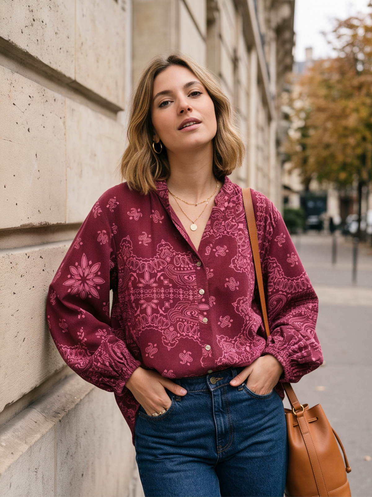 Chemise Zéphyrine - Velours Bandana