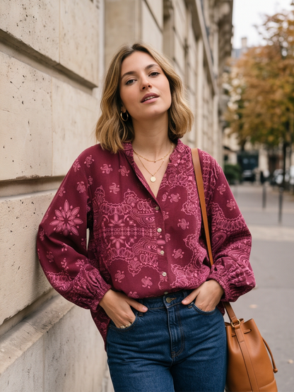 Chemise Zéphyrine - Velours Bandana