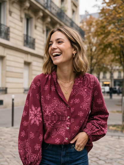 Chemise Zéphyrine - Velours Bandana