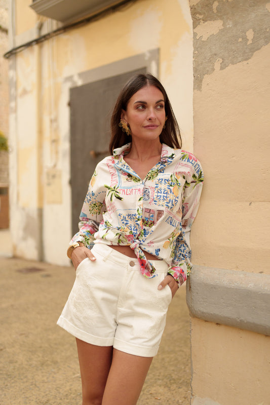 Chemise fluide imprimée