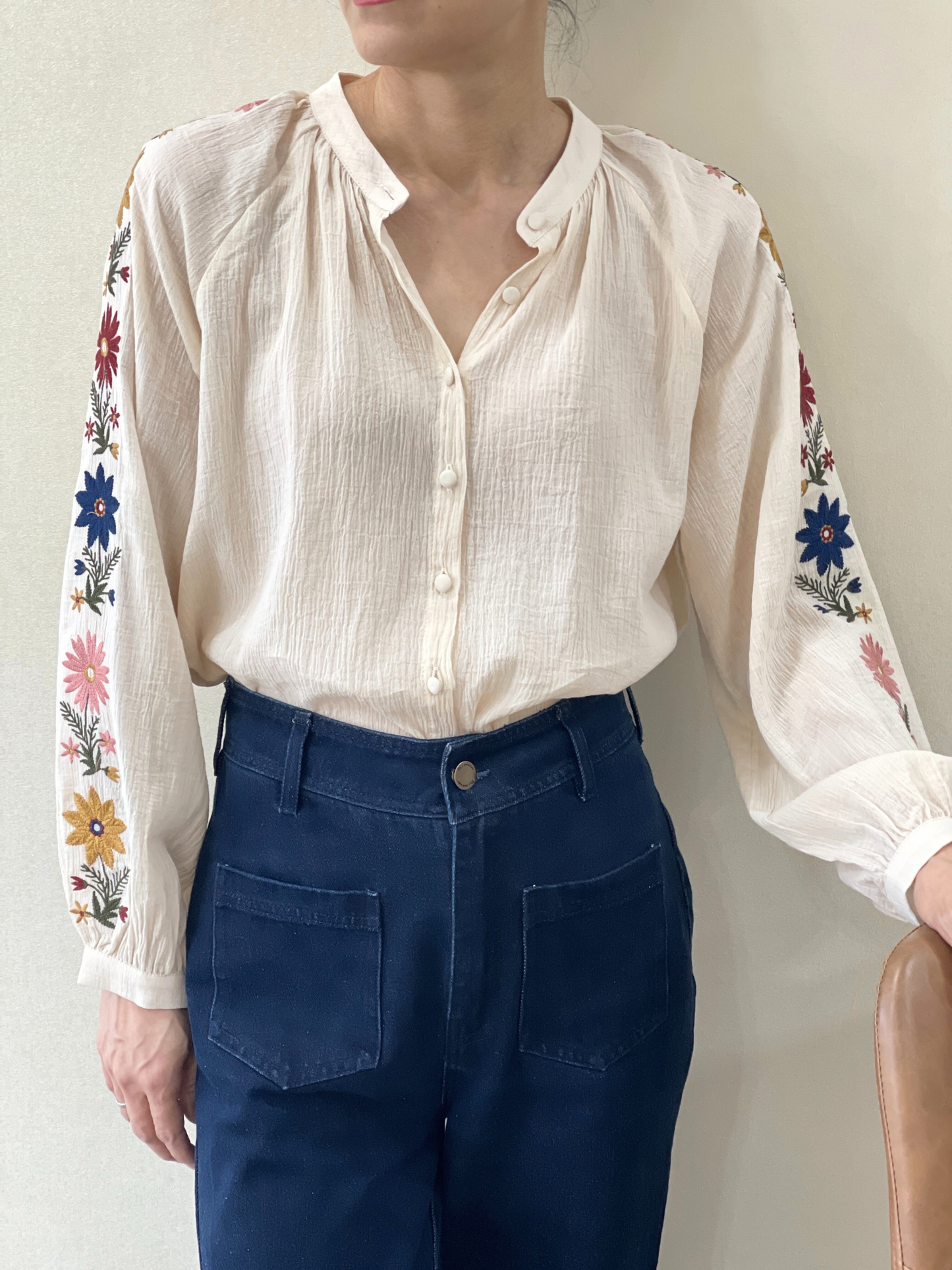 Chemise Crème Florale