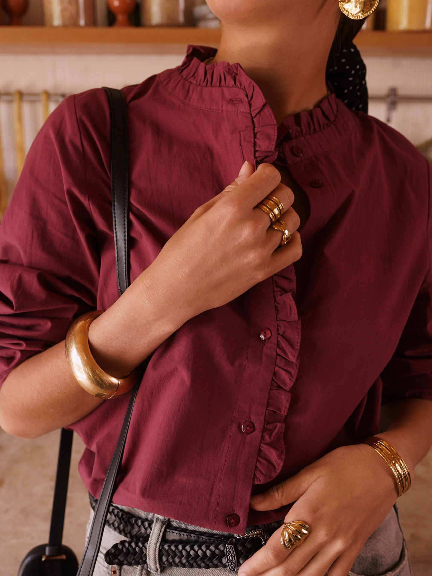 Chemise Tendance Bordeaux