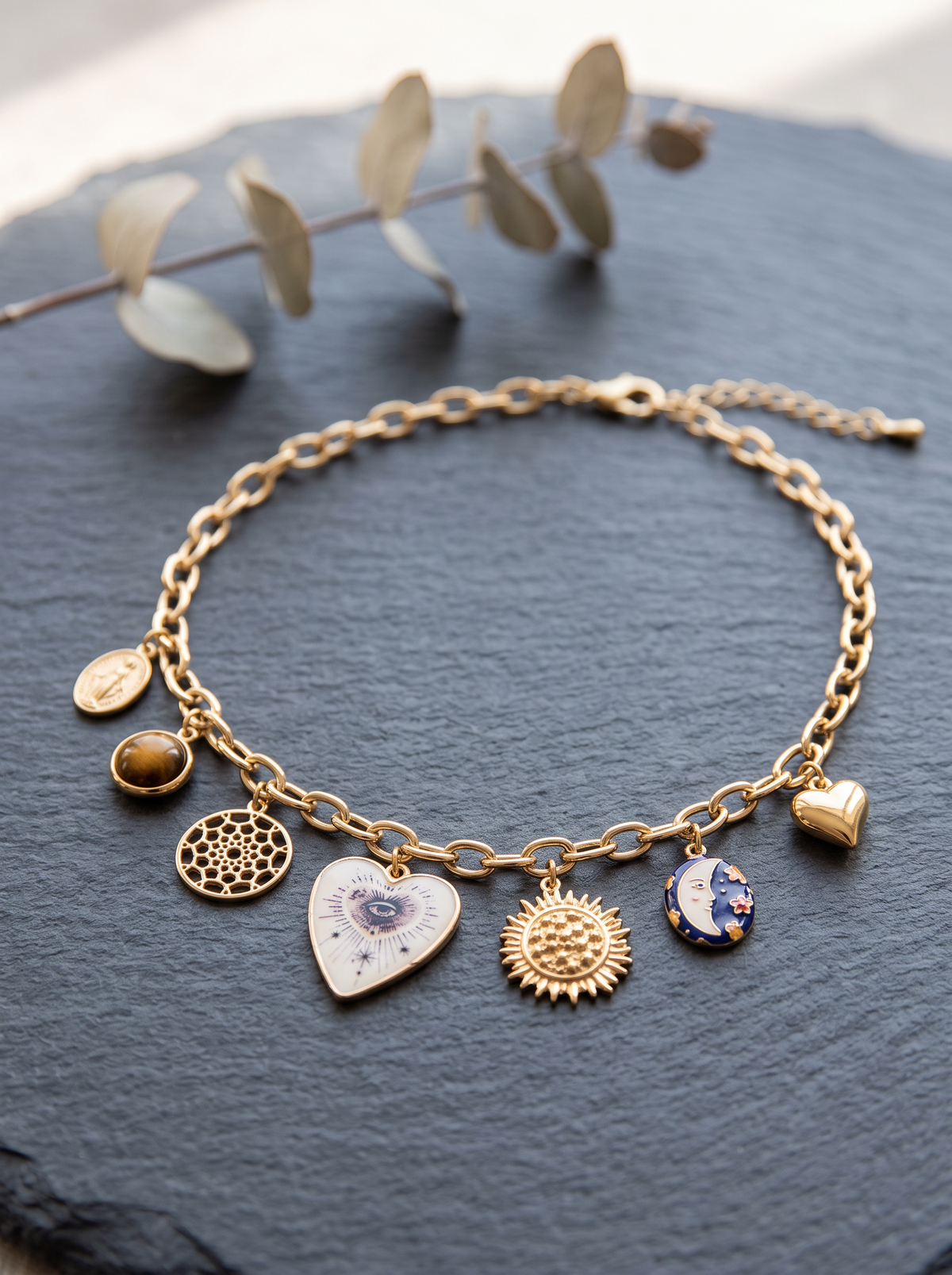 Collier Pampilles Cœur - Doré
