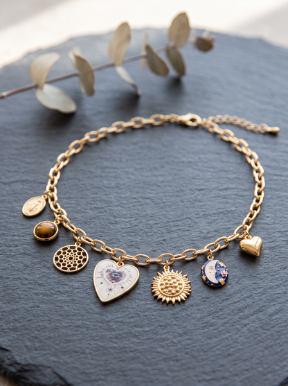 Collier Pampilles Cœur - Doré