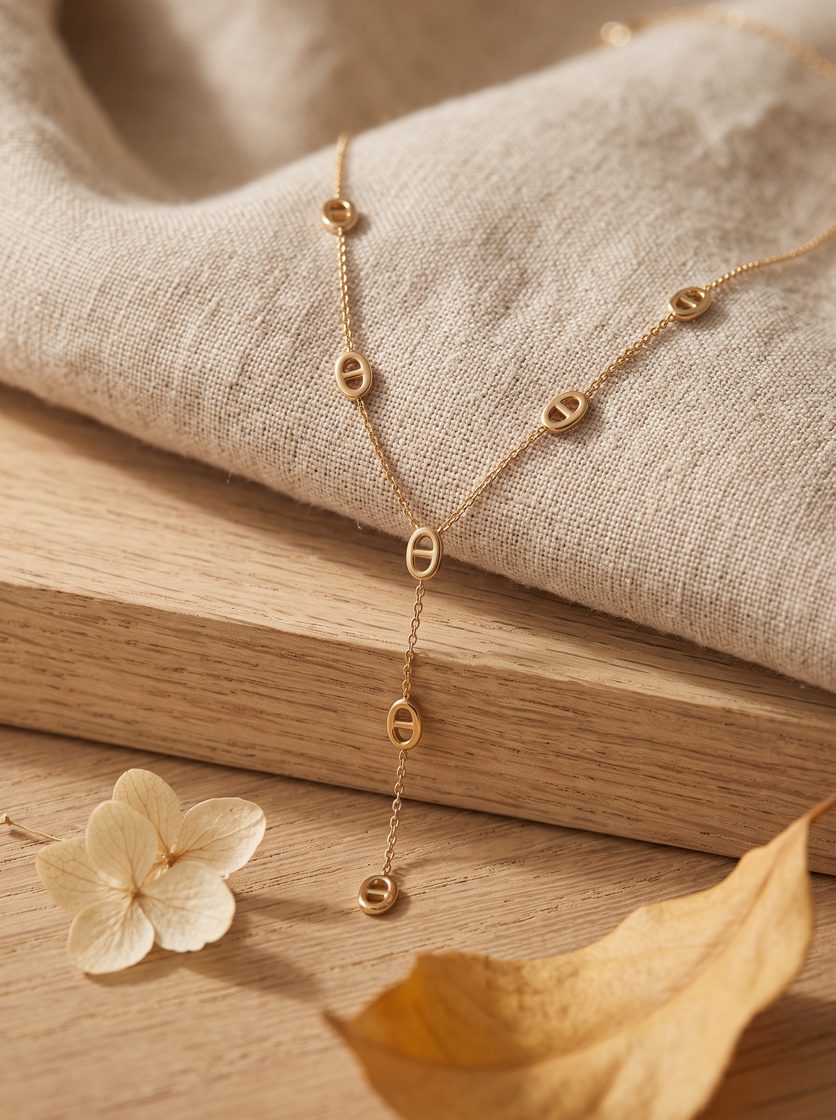 Collier Y Maillons - Doré