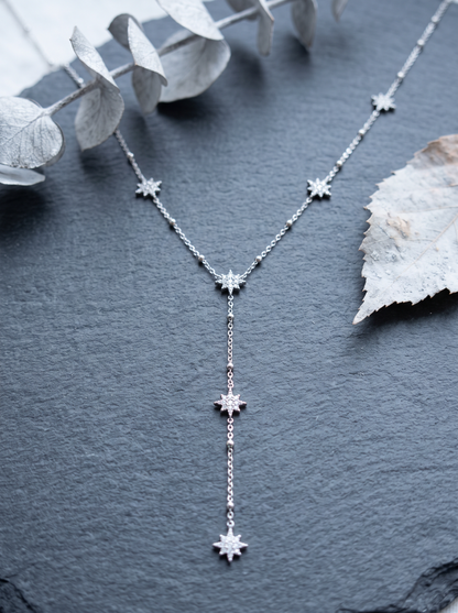 Collier Y Étoiles Strass - Argenté