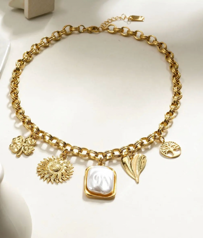 Collier Arbre Cœur Soleil