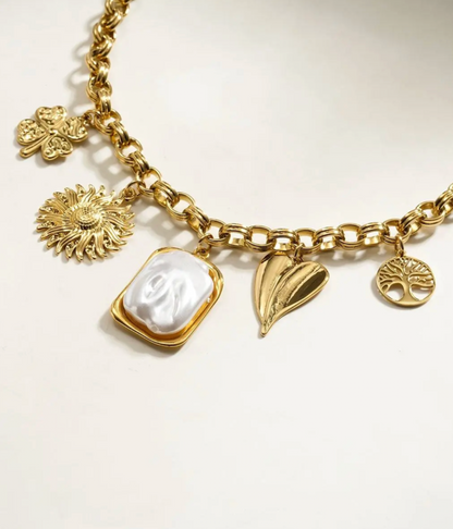 Collier Arbre Cœur Soleil