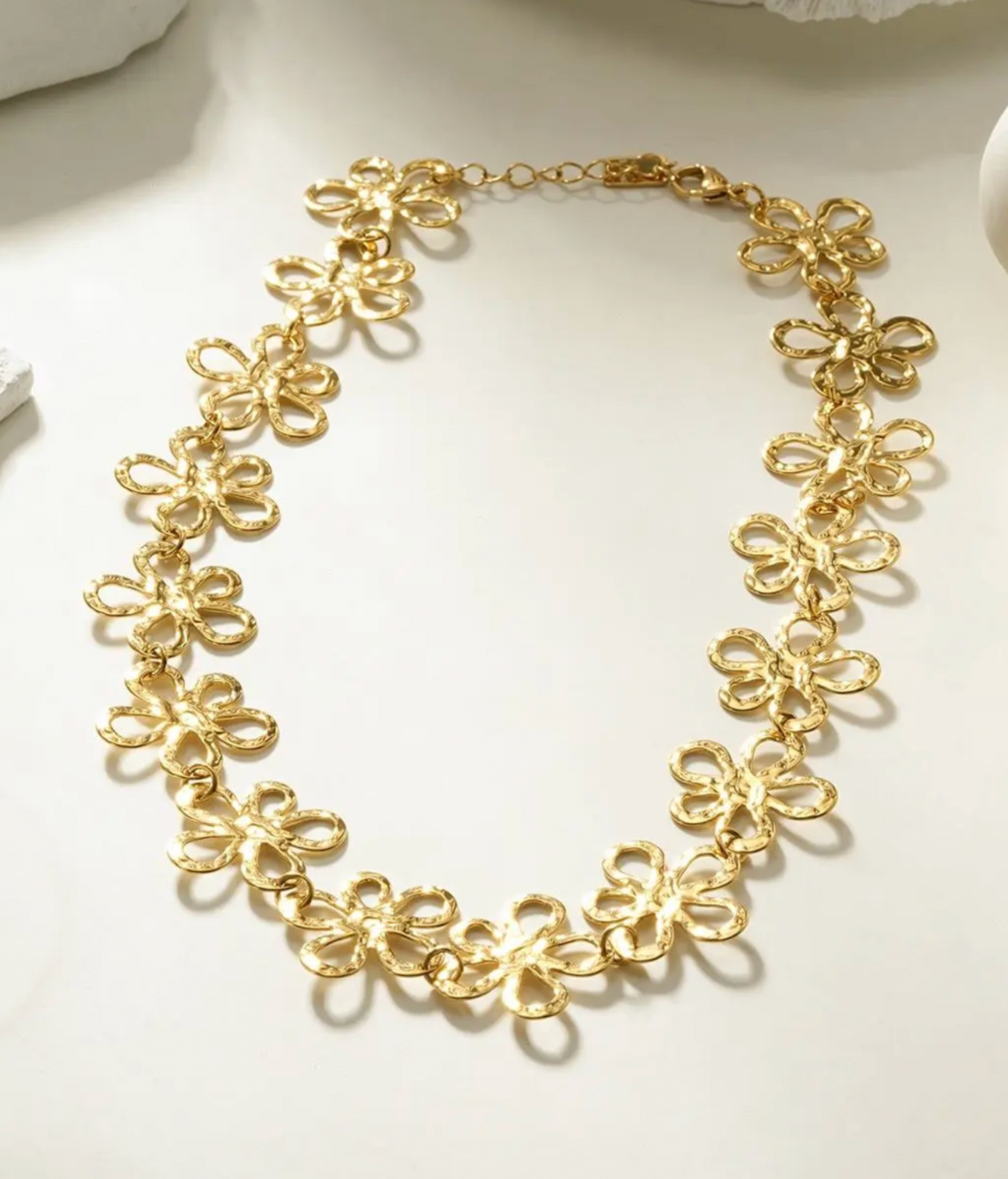 Collier Fleurs Dorées