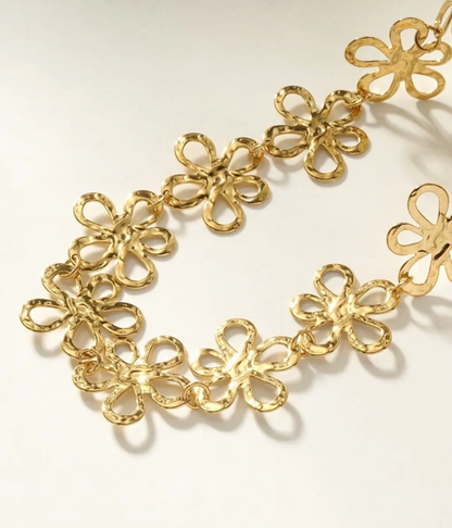 Collier Fleurs Dorées