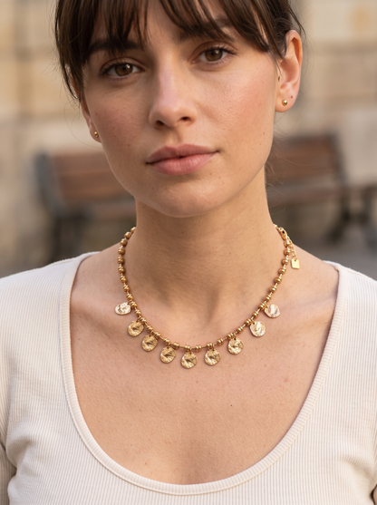 Collier Multi-Pampilles - Doré