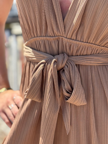 Combinaison Décolleté Fluide camel
