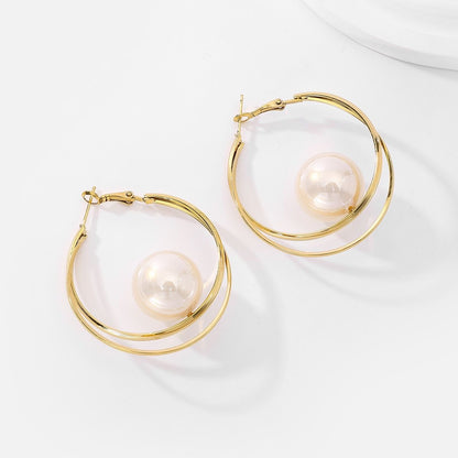 Créoles Perle Dorée