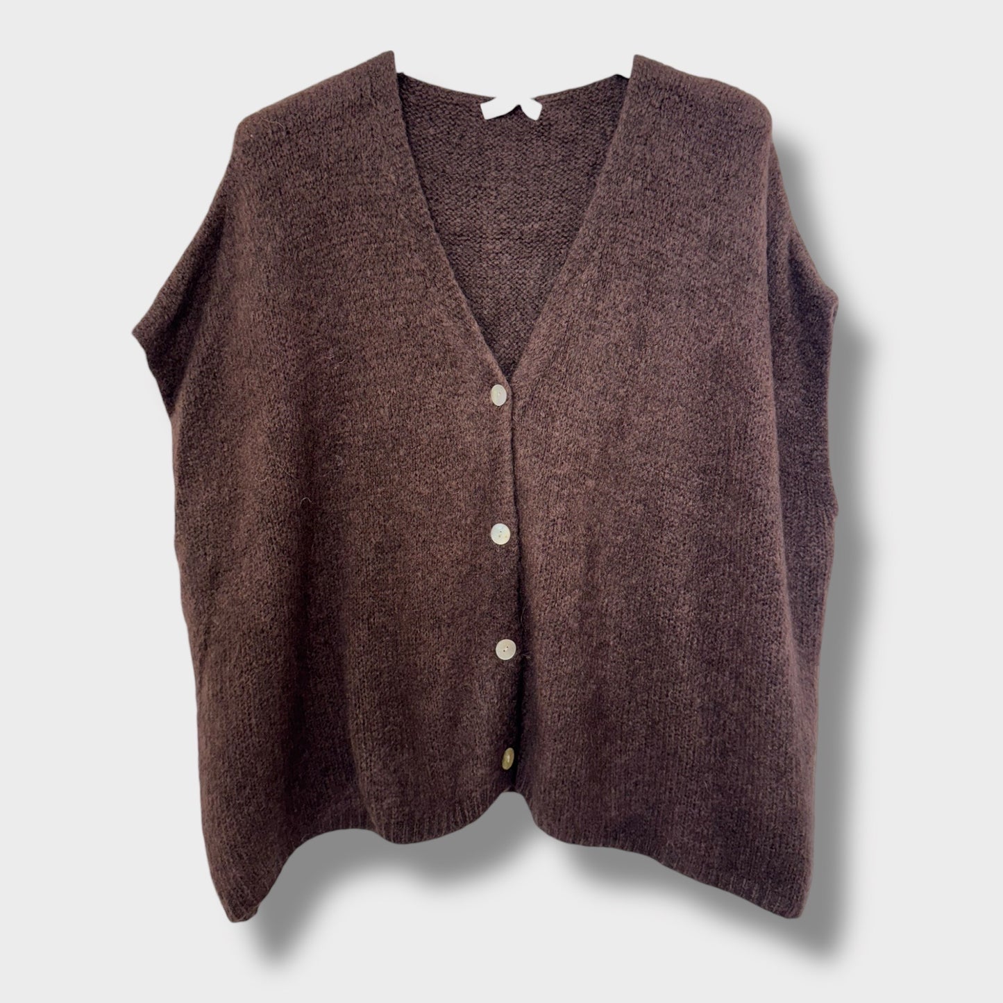 Cardigan Mohair sans Manches