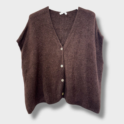 Cardigan Mohair sans Manches