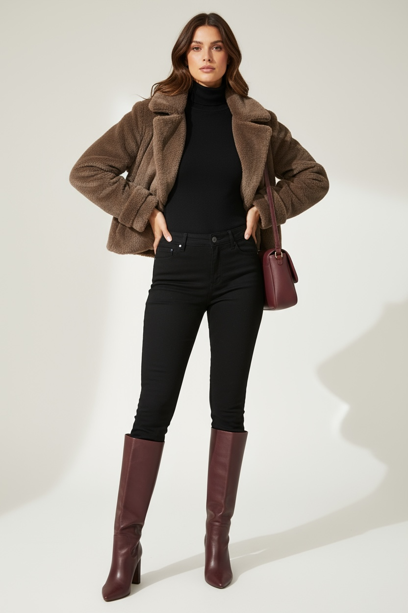 Veste Fausse Fourrure Signature