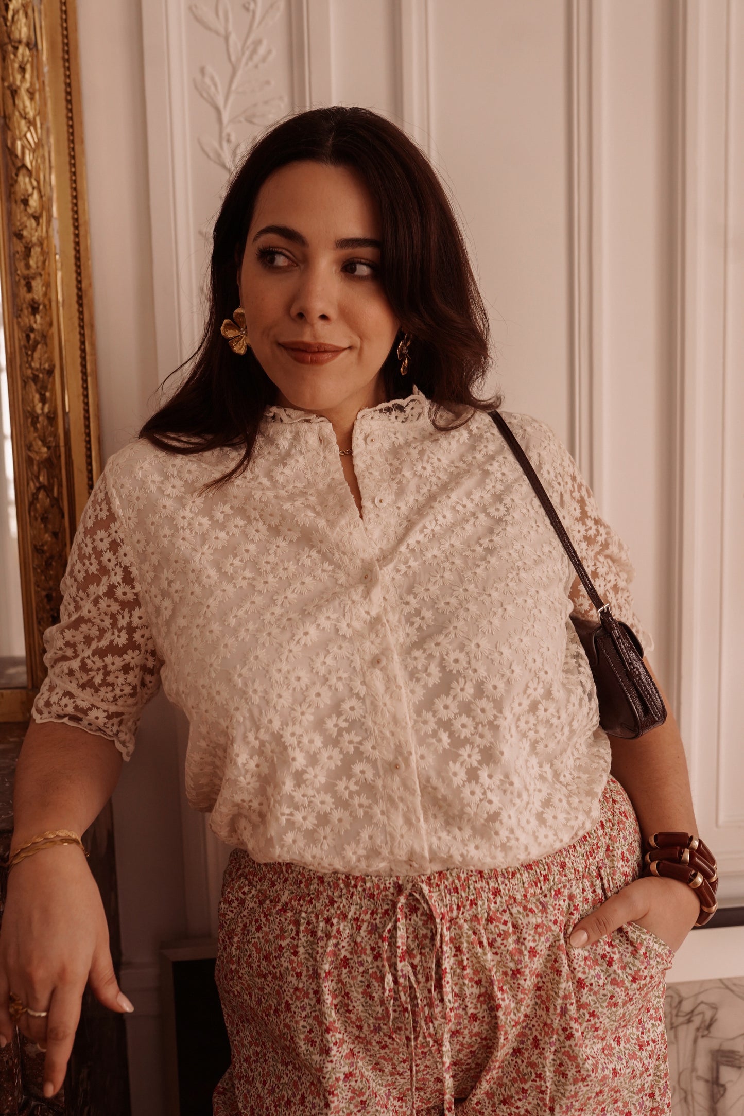 Top Fleuri Grande Taille