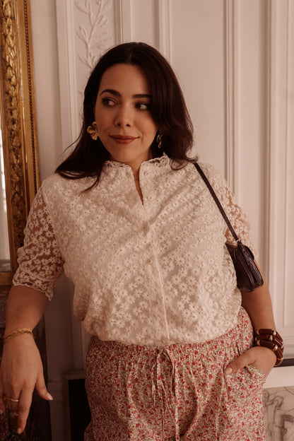 Top Fleuri Grande Taille