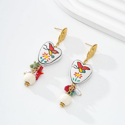 Boucles Cœur Porcelaine
