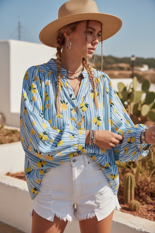 Chemise Rayures Citrons