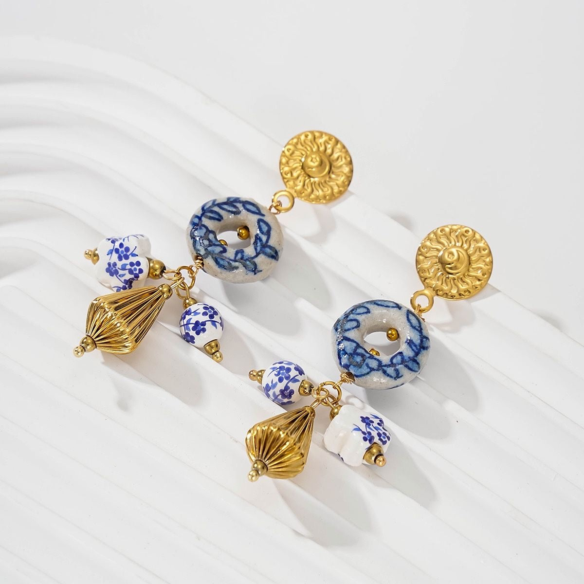 Boucles Porcelaine Bohème