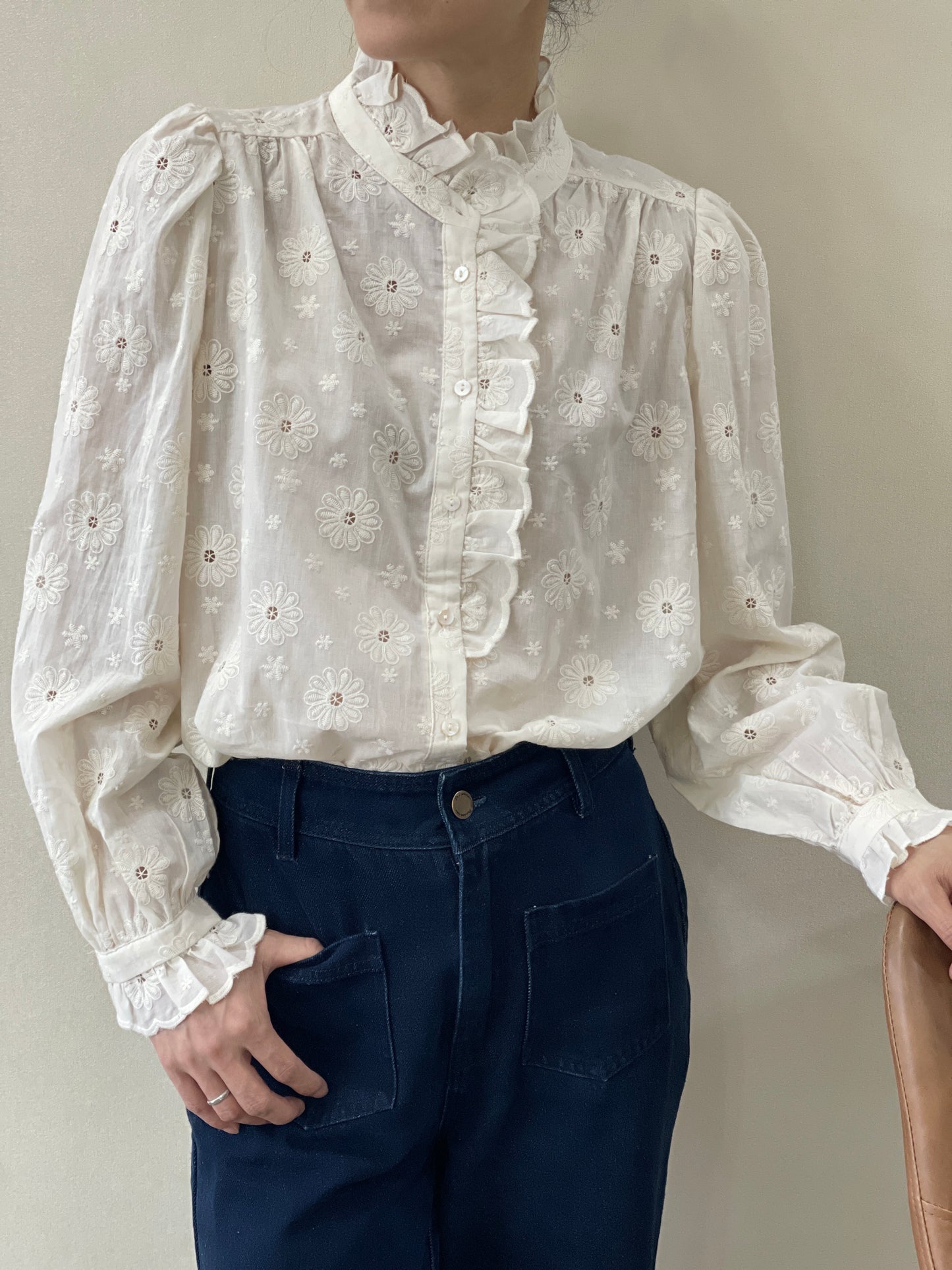 Chemise Coton Broderie Florale