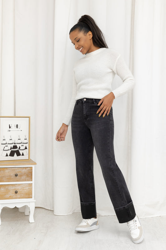 Jean Noir Revers Bas