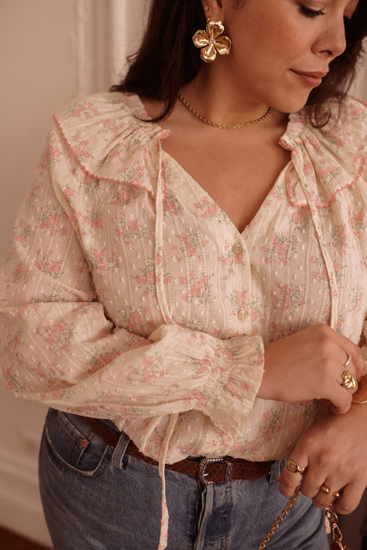 Blouse Fleurie Vintage du 42 au 46