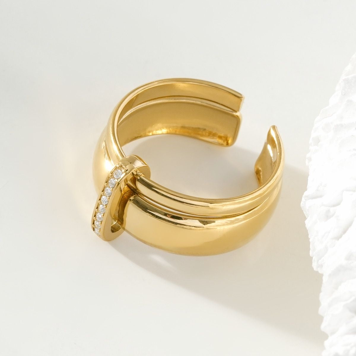 Bague Manchette Dorée