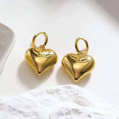 Boucles cœur dorées