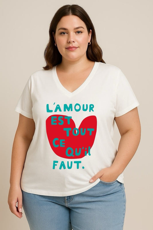 Tee-shirt "L’amour est tout ce qu’il faut" du 44 au 50