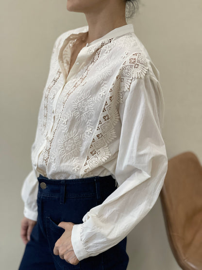 Chemise Broderie Écru